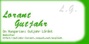 lorant gutjahr business card