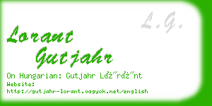 lorant gutjahr business card